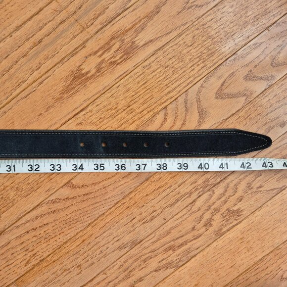 Johnston & Murphy Black Leather Suede Dress Belt Men's Size 36 - Picture 13 of 13